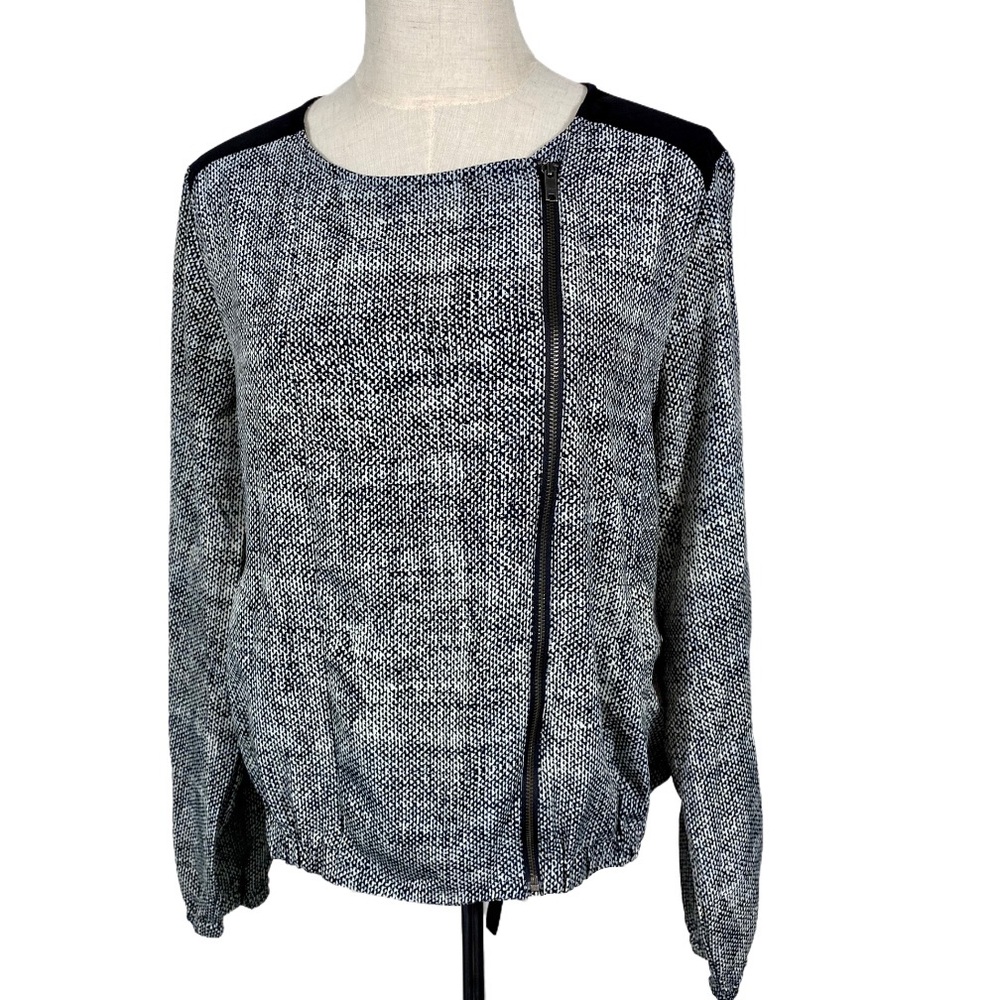 DKNY MOTO JACKET/TOP tie bottom new
